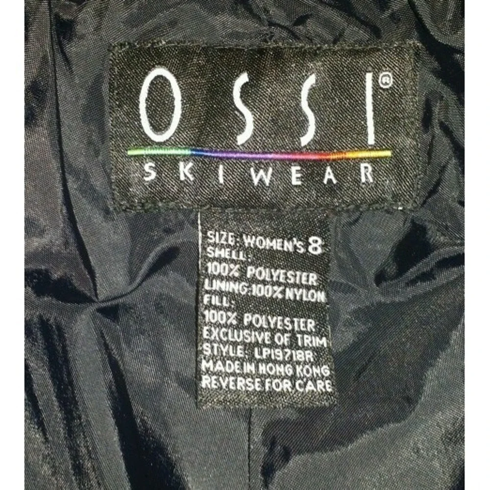 Woman's size 8 ossi‎  ski wear black ski pants 24 x 32